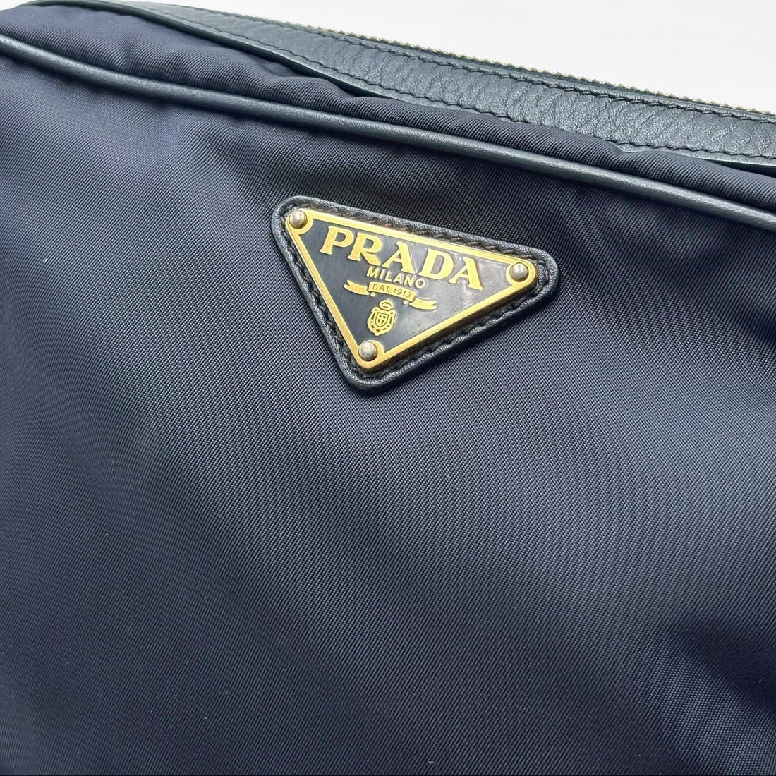 Prada Nylon Mini Camera Crossbody Bag Blue (Pre-owned) BTCQCJK