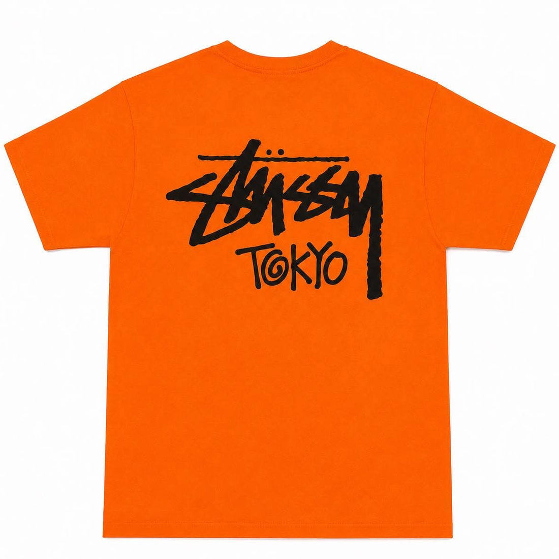 Stussy Stock Logo Tokyo Tee Orange
