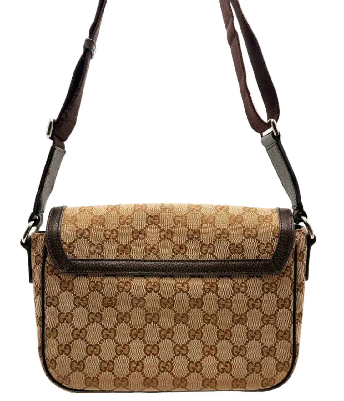 Gucci GG Canvas Crossbody Flap Messenger Bag (Like new) 4J6C7DY