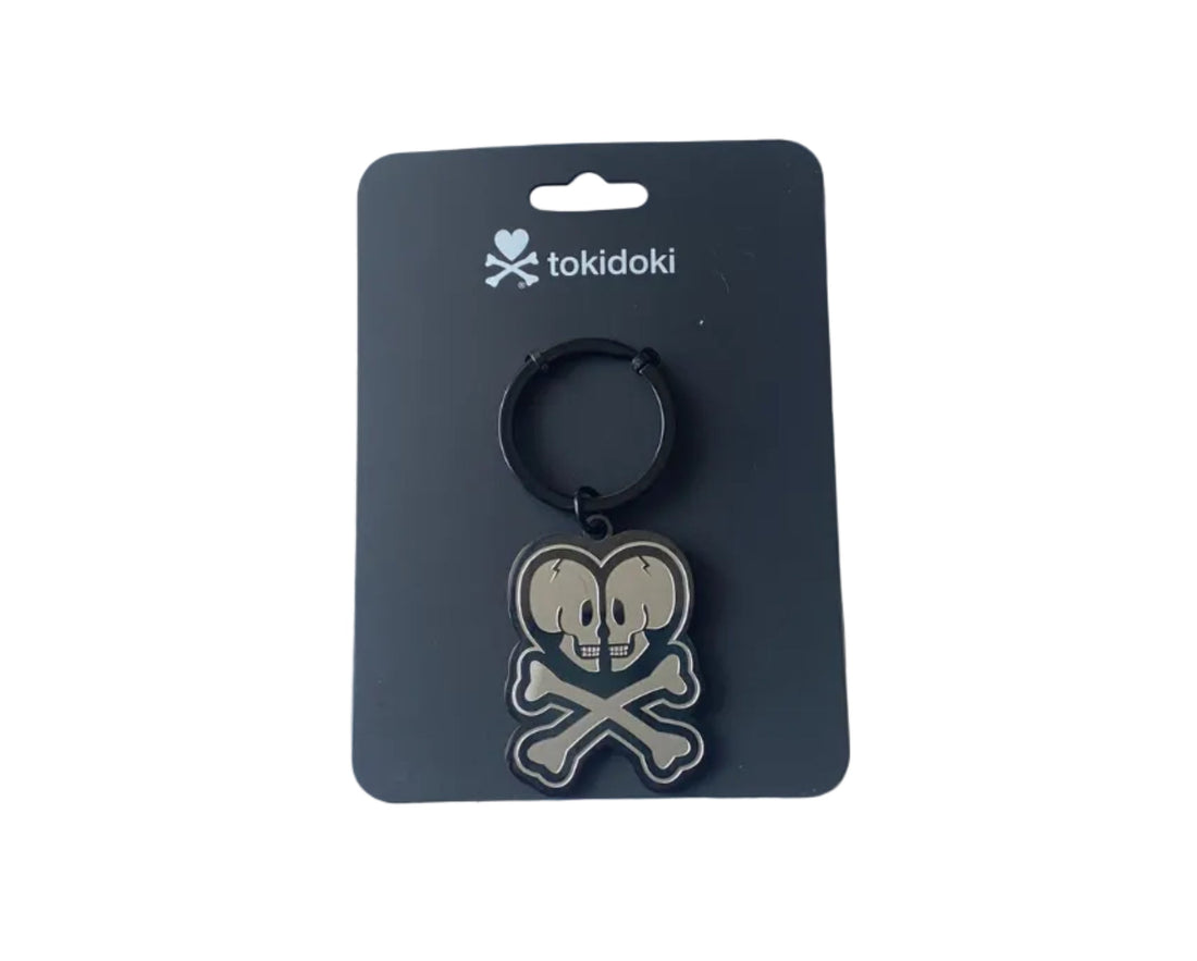 Tokidoki Gunmetal Double Skull Key