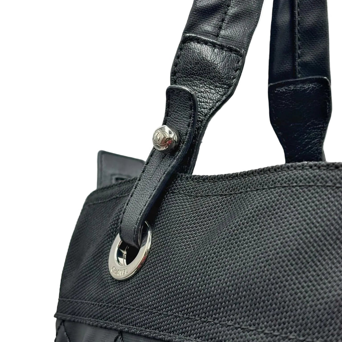 Chanel Black Coated Canvas Paris-Biarritz Grand Shopping Tote Bag (Pre-owned) BXQ78KM