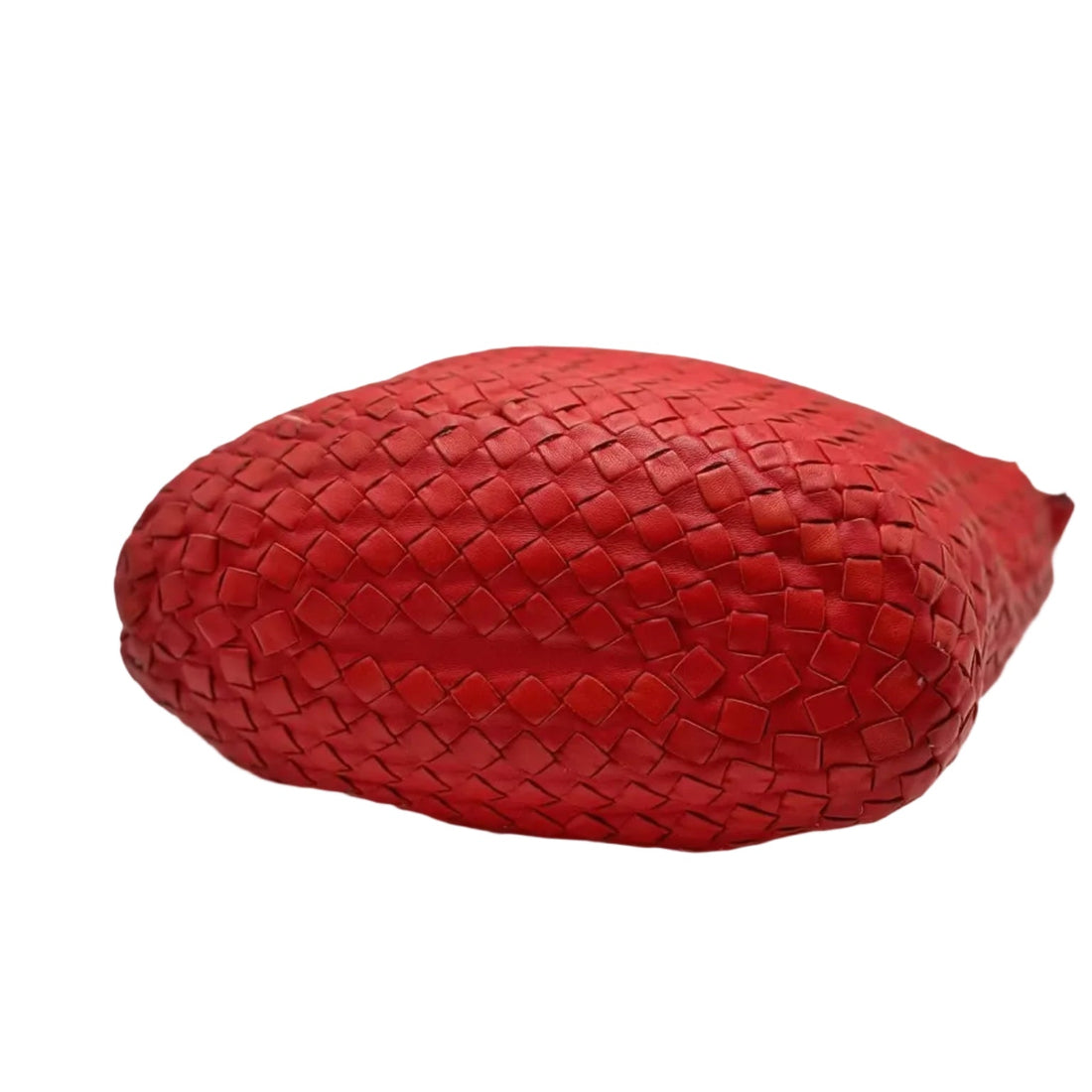 Bottega Veneta Red Intrecciato Leather Shoulder Handbag (Pre-owned) 2KRXVTX