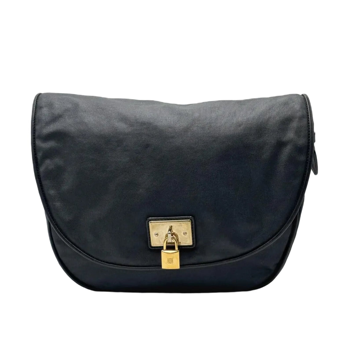 Loewe Vintage Shoulder Bag Padlock Black (Pre-owned)