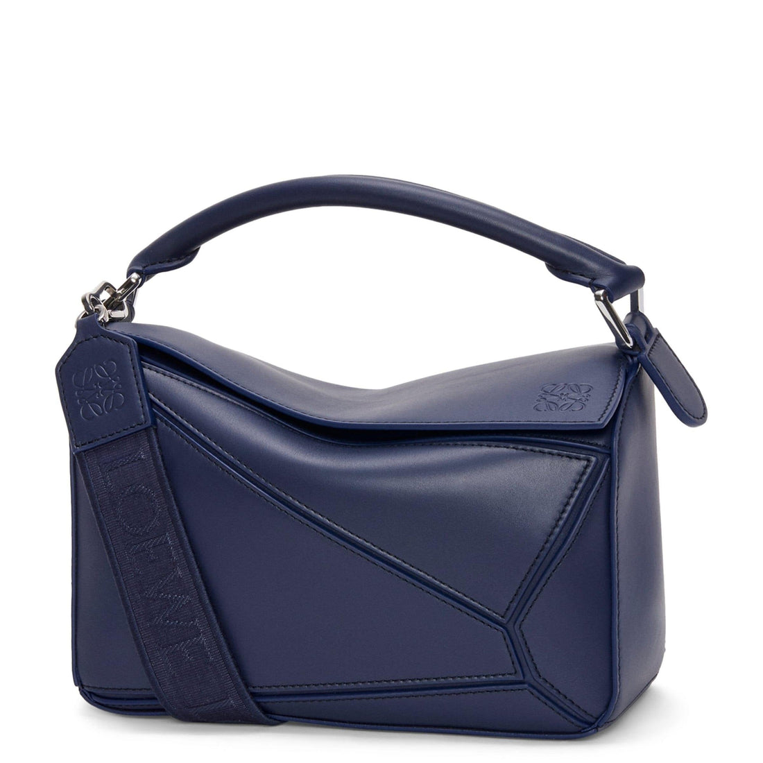 Loewe Puzzle Leather Shoulder Bag Navy