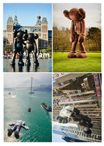 Load image into Gallery viewer, KAWS Monumental Sculptures Postcard (FRAMED)
