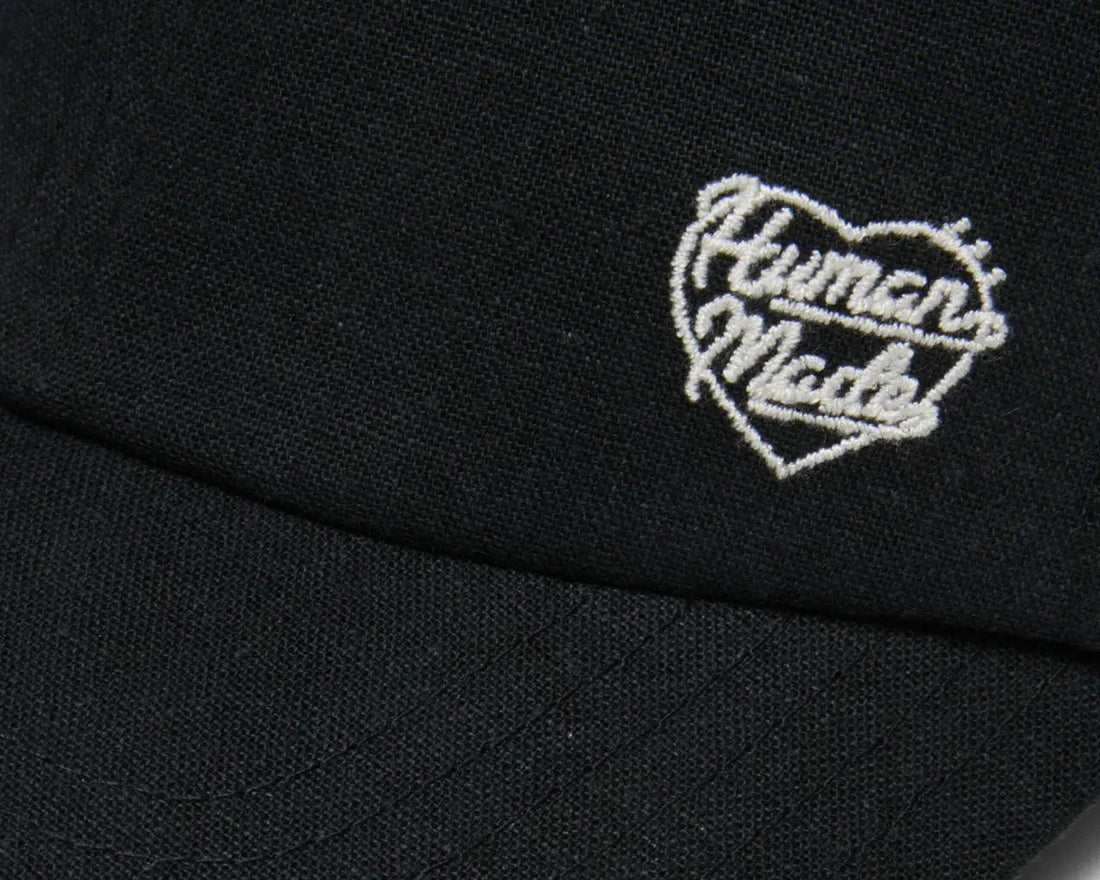 Human Made 6 Panel Linen Cap - Black