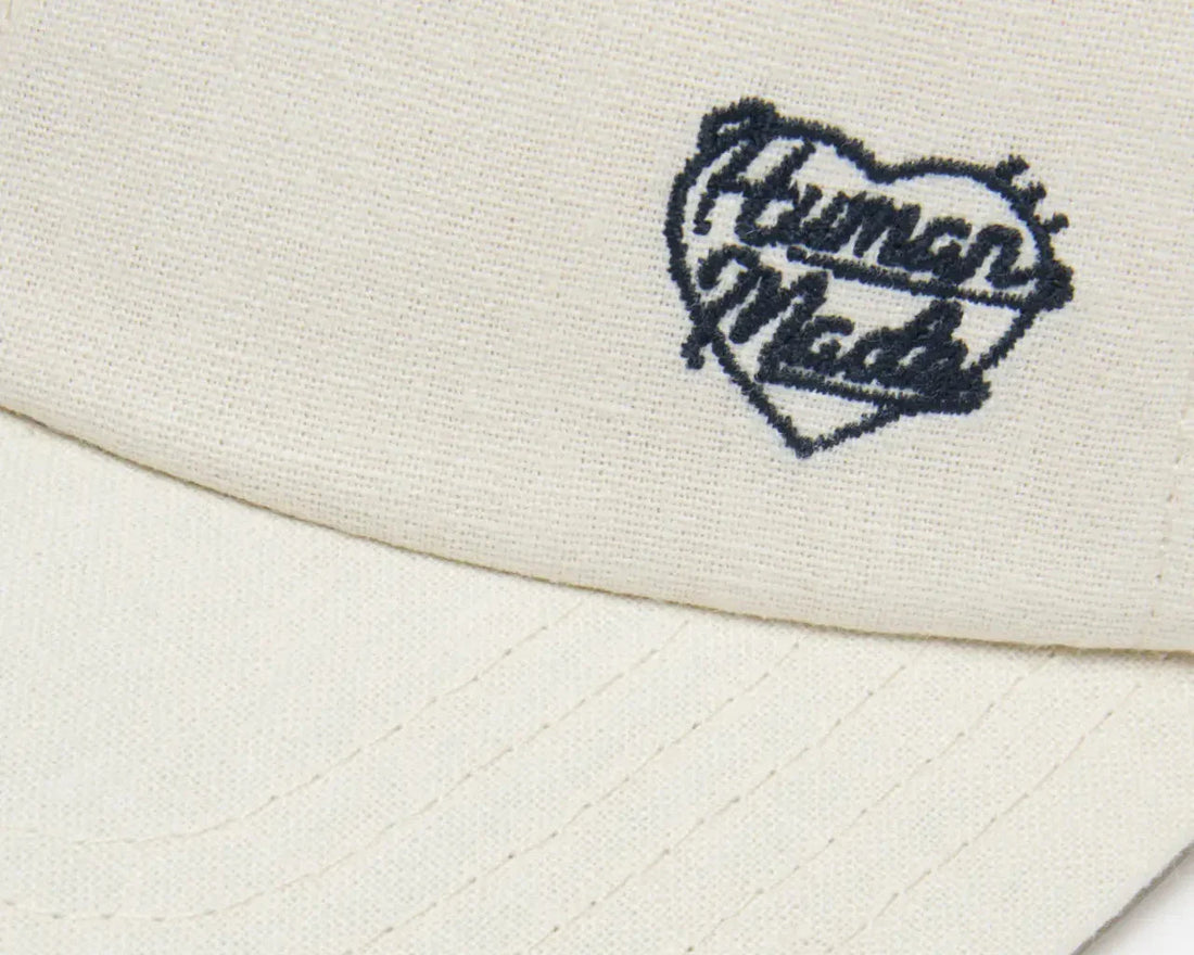 Human Made 6 Panel Linen Cap - White