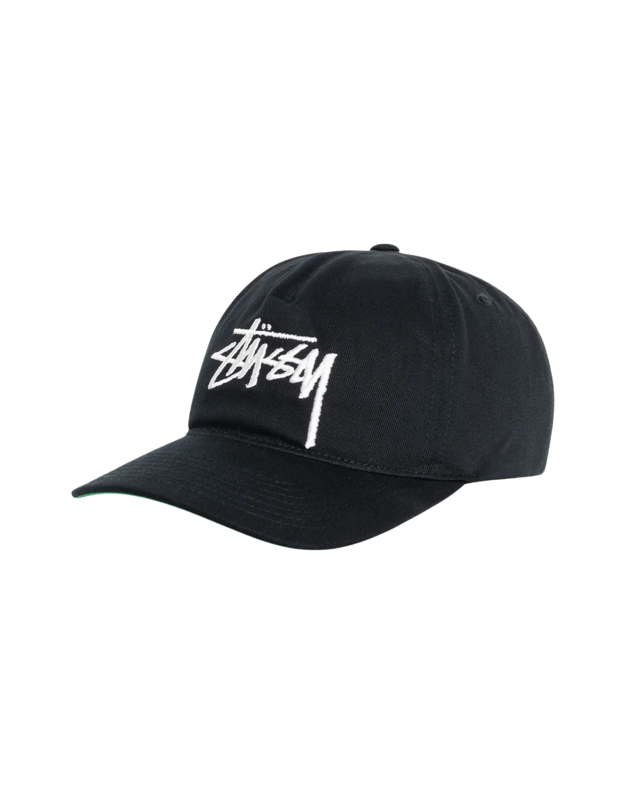 Stussy Mid-Depth Big Stock Snapback Black