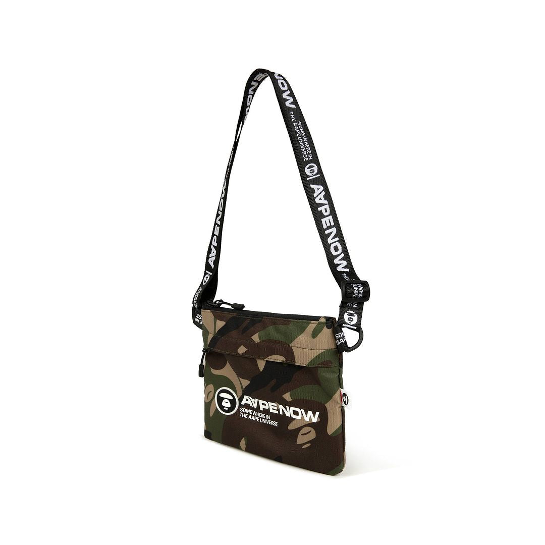 AAPE Moonface patch sacoche bag Army Green