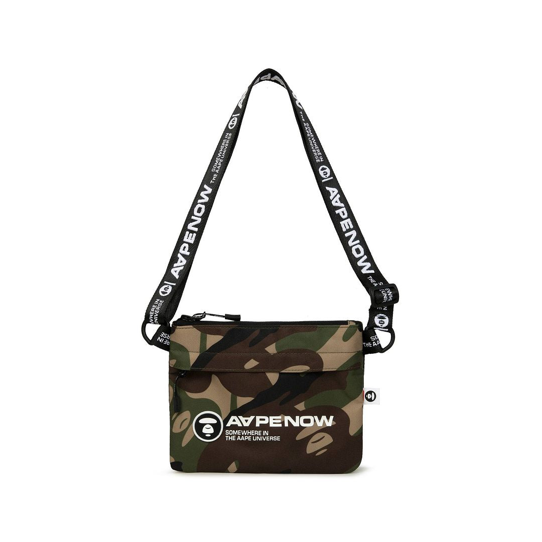 AAPE Moonface patch sacoche bag Army Green