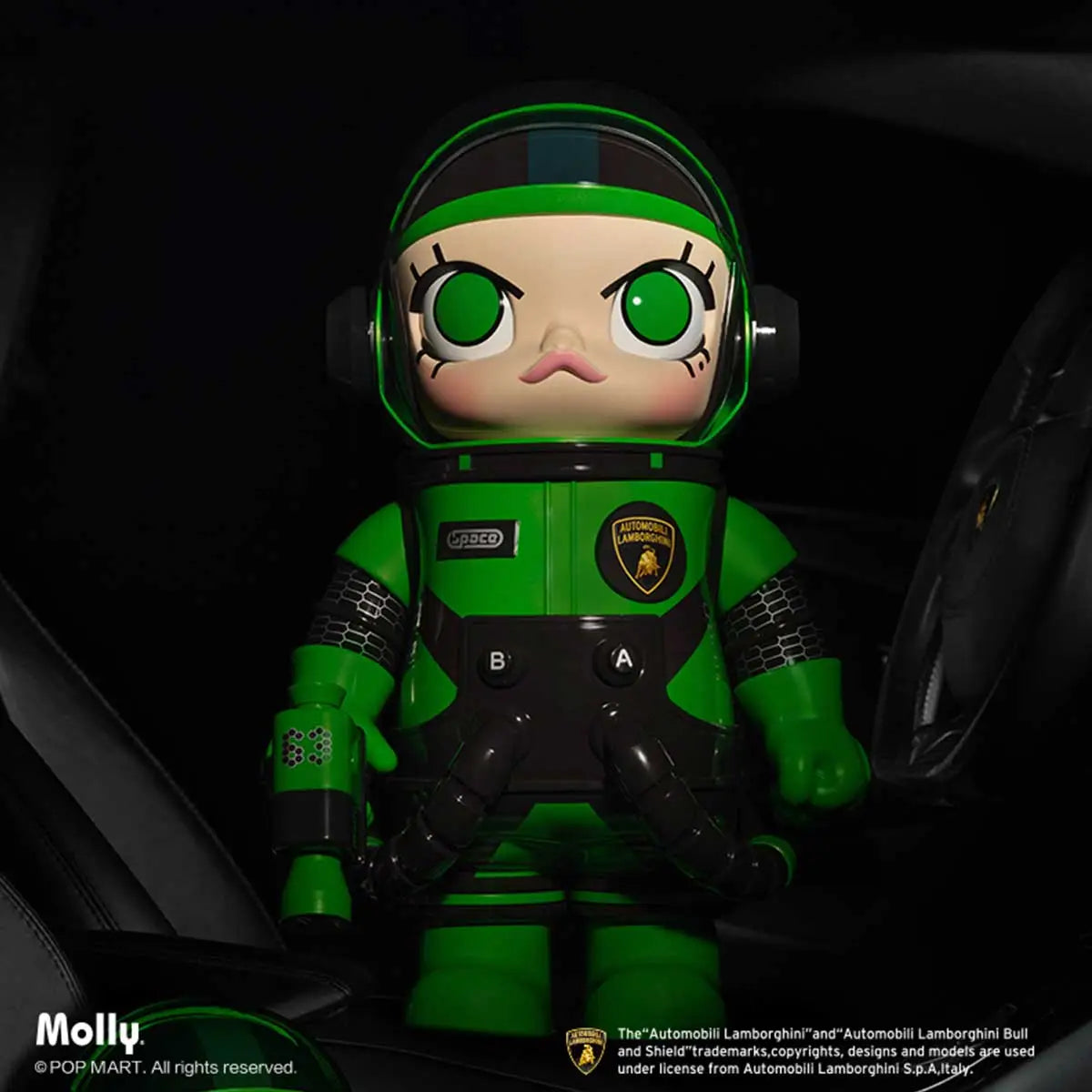 Pop Mart Mega Space Molly Automobile Lamborghini Edition 2024 1000% (Green)