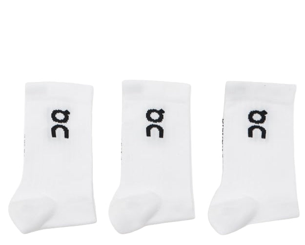 ON Logo sock set High 3 pack White