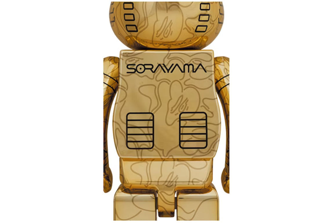 Bearbrick x BAPE x Hajime Sorayama Camo Shark 1000% Gold