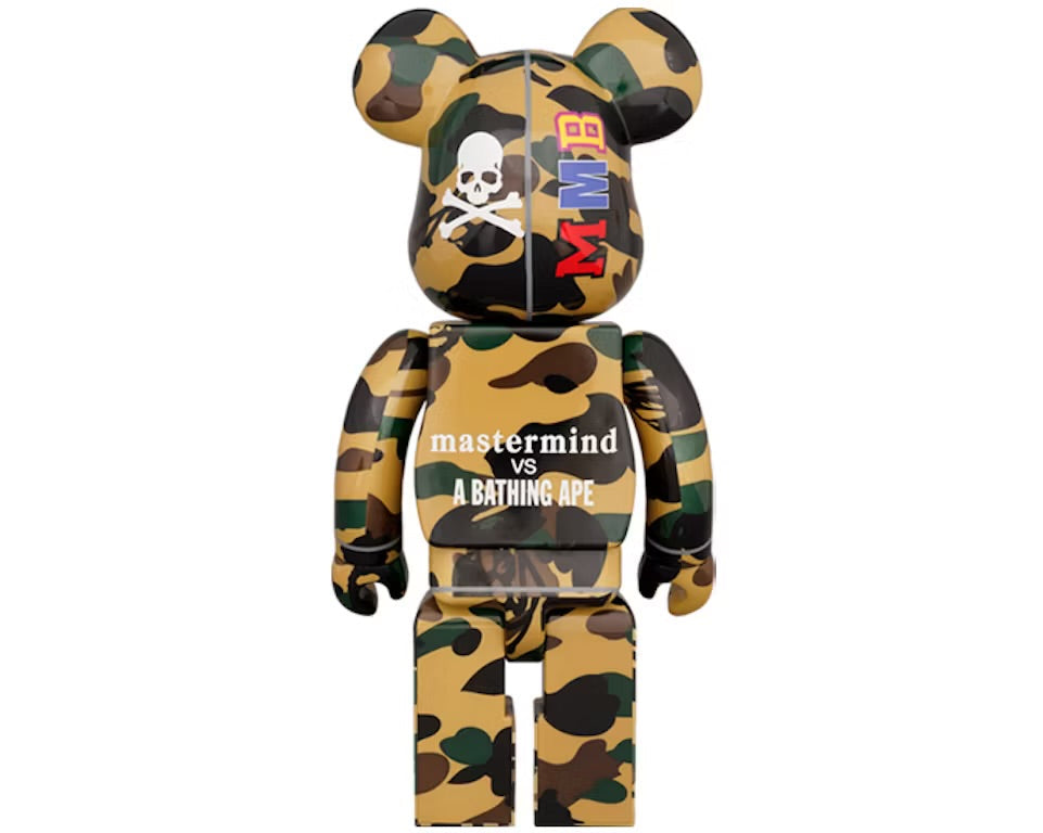 Bearbrick Mastermind vs Bape(R) 1000% Yellow Camo