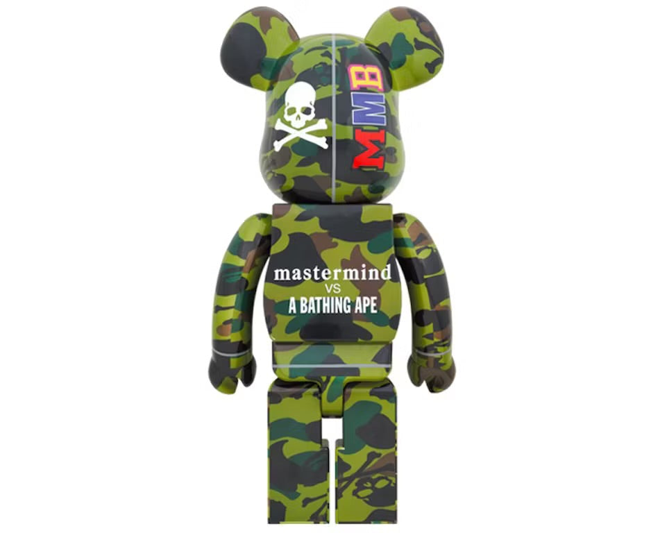 Bearbrick BAPE x Mastermind 1000% Green Camo