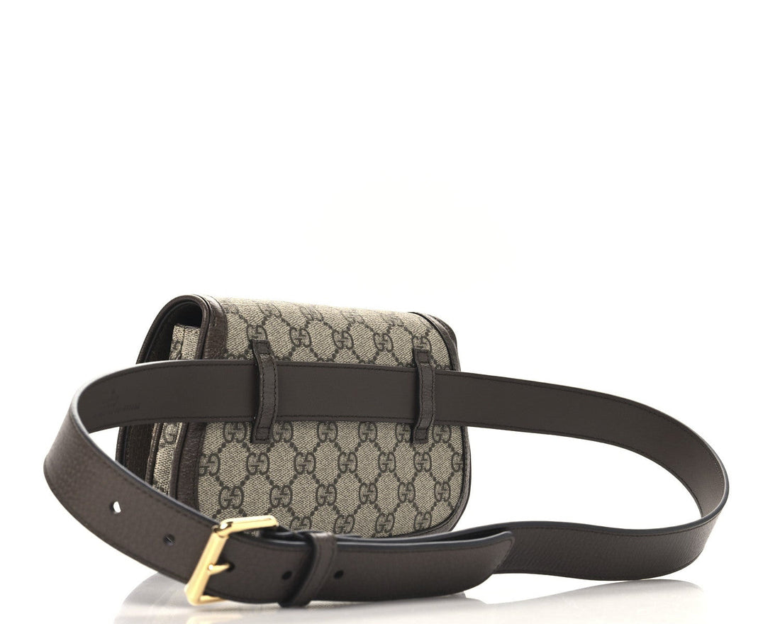 Gucci Brown GG Supreme Blondie Belt Bag Beige
