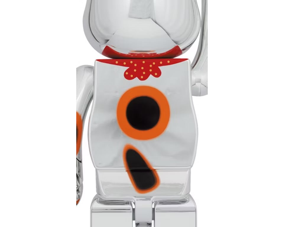 Bearbrick Lucky Cat Good Luck Ten Million Ryo 1000% Silver Plated
