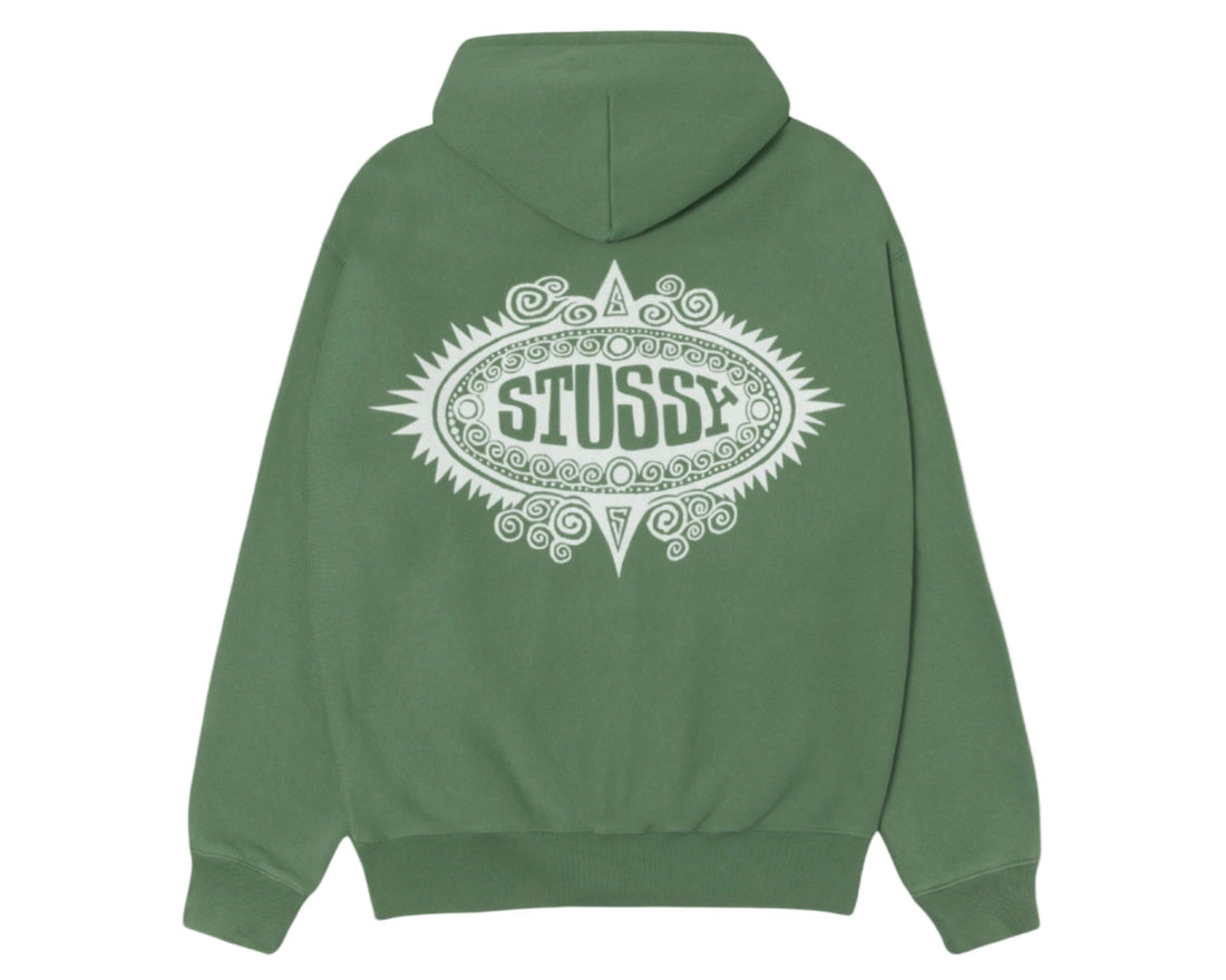 Stussy Mantra Zip Hoodie Green