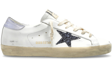 Golden Goose Super-Star White Black Glicine (Women's)