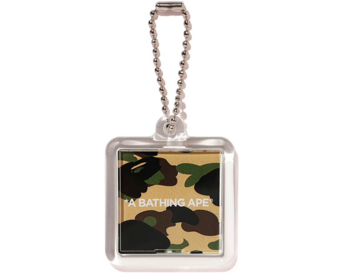 A BATHING APE Men Key Rings 1st Camo Keychain