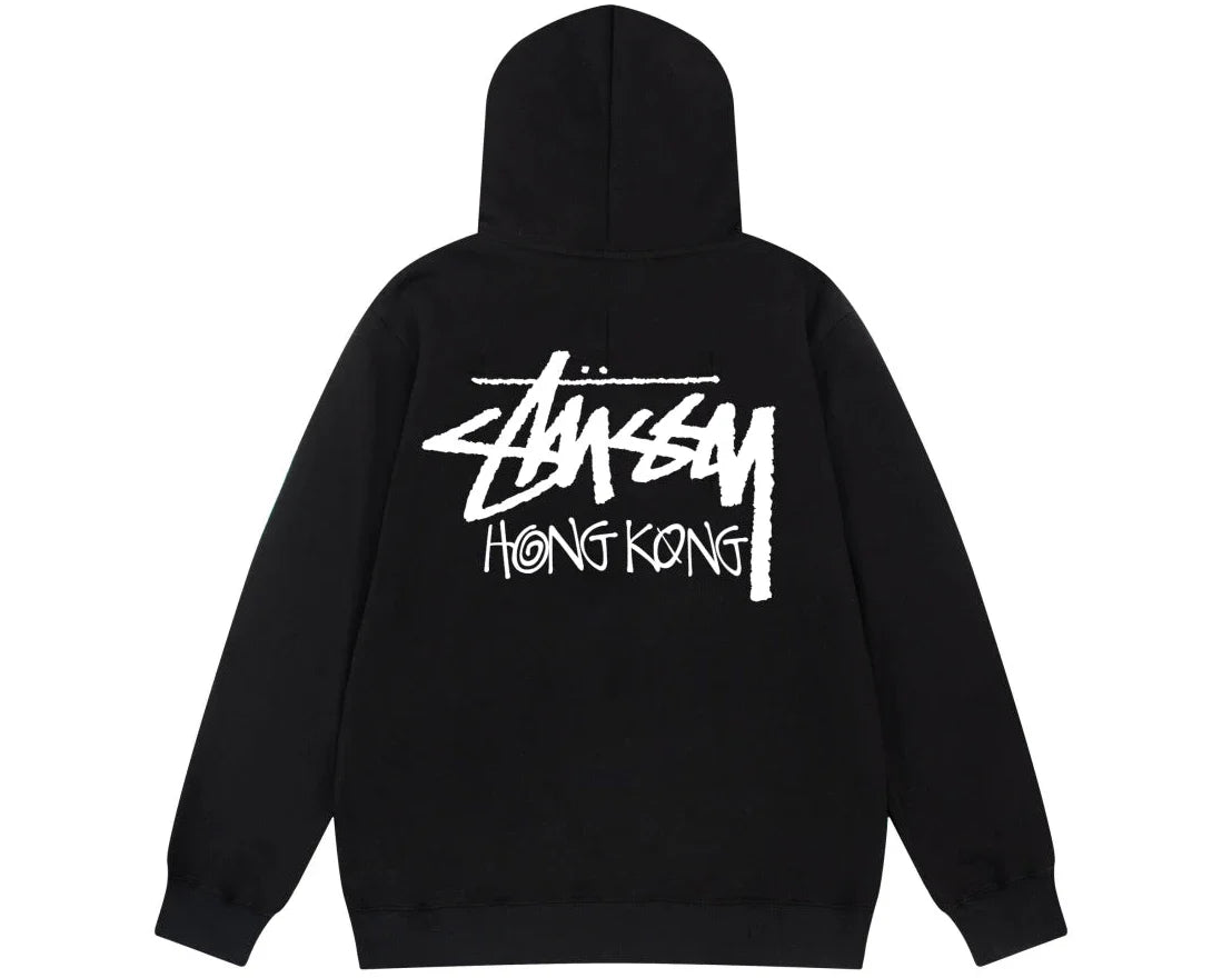 Stussy Stock Hong Kong Hoodie Black