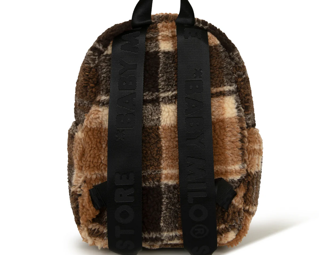 BABY MILO STORE Backpacks Sherpa fur mini backpack Beige Brown