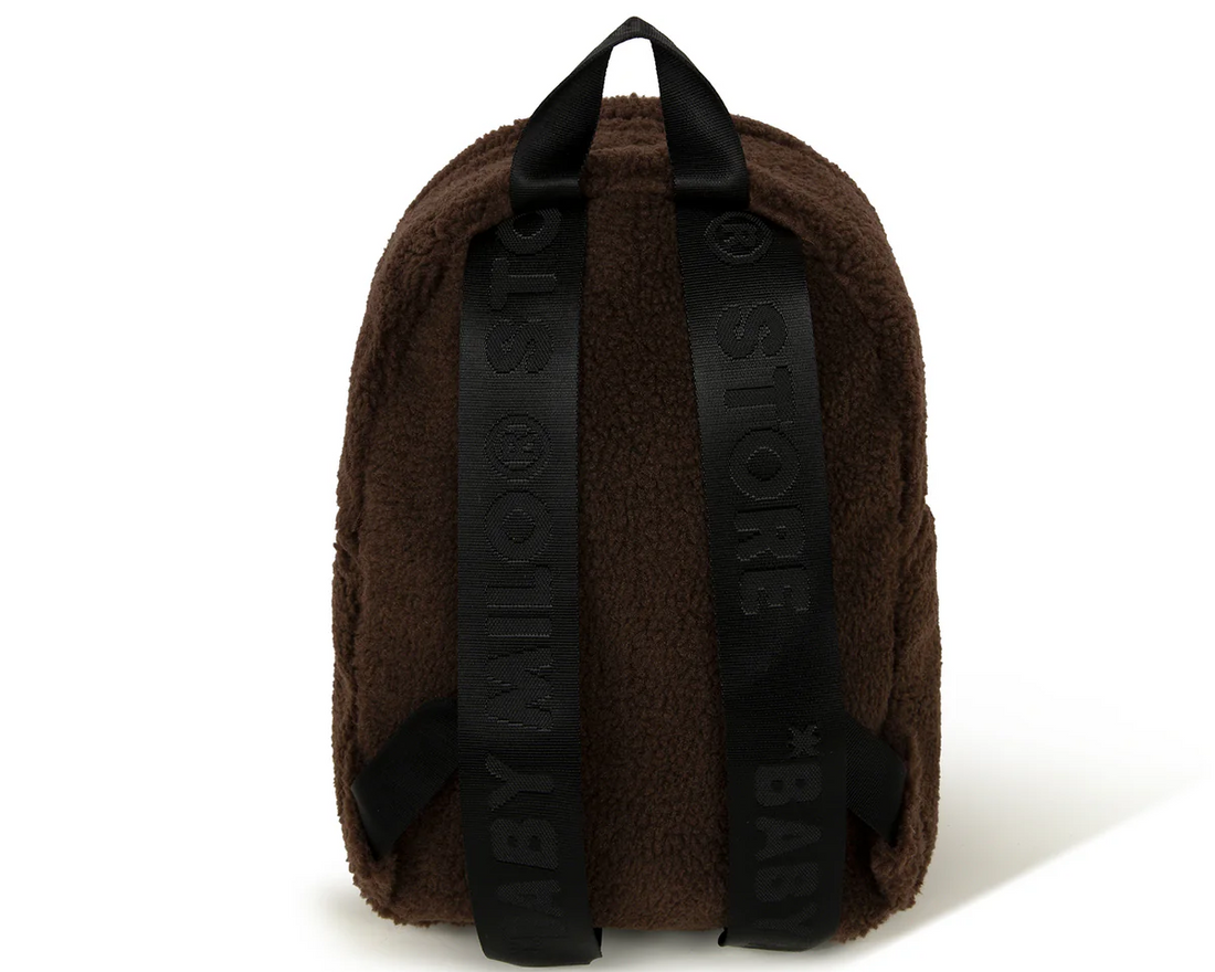 BABY MILO STORE Backpacks Sherpa fur medium backpack Brown