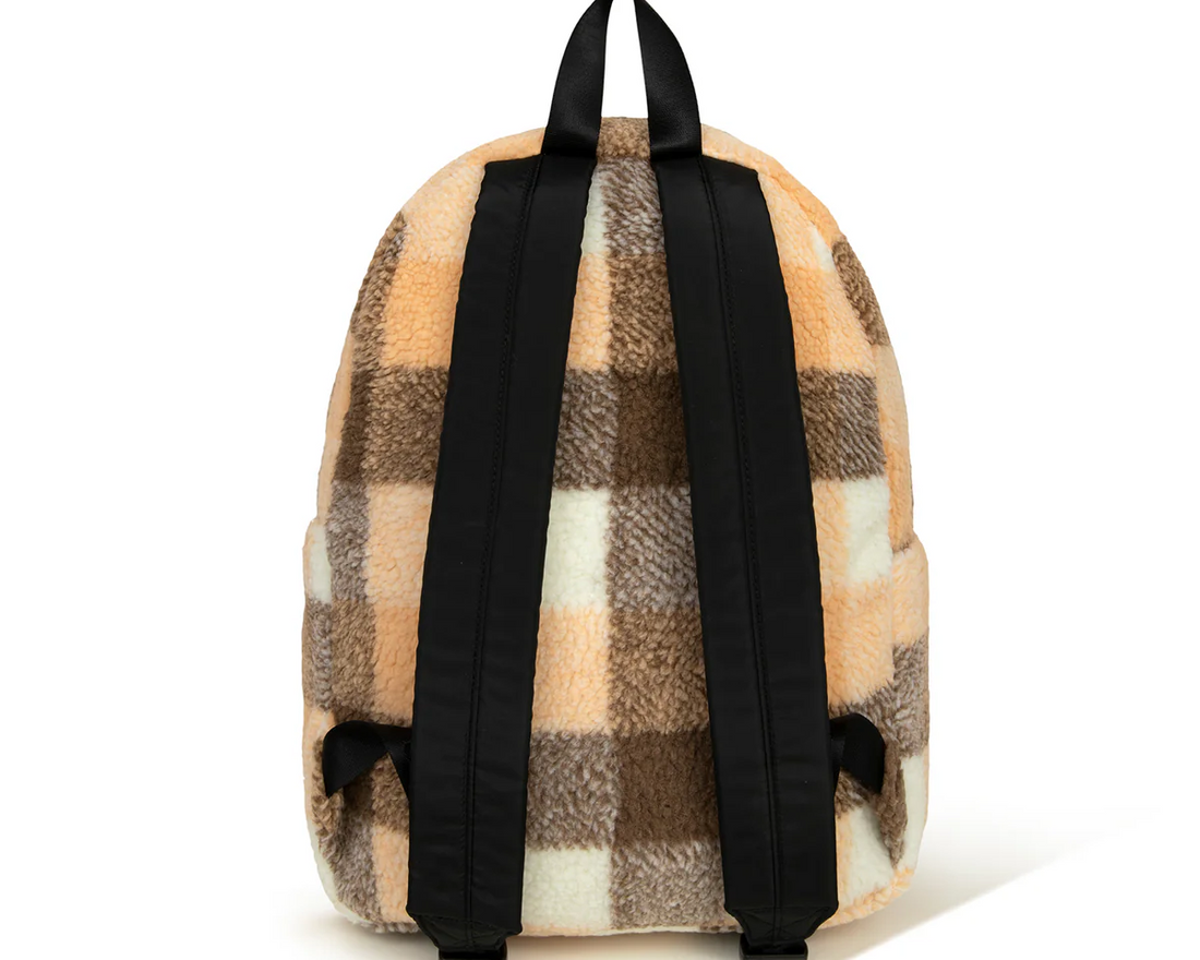 BABY MILO STORE Backpacks Sherpa fur medium backpack Beige Charcoal