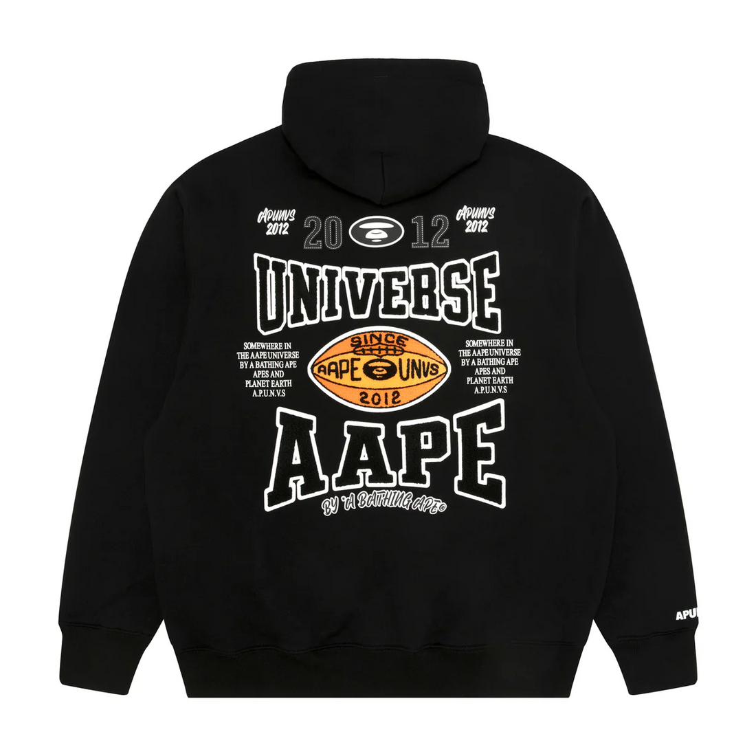 AAPE Men Hoodies AAPEUNVS embroidered hoodie Black