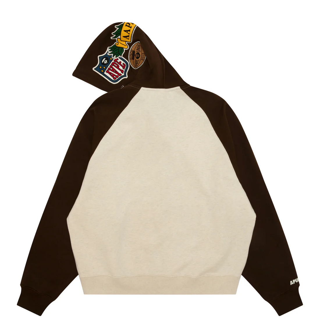 AAPE Men Zip Throughs AAPEUNVS moonface zip-up hoodie Dark Brown