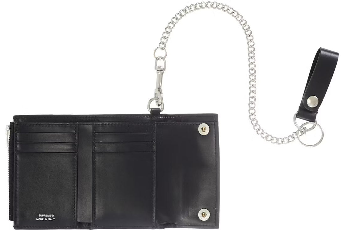 Supreme Leather Chain Wallet (FW25) Black