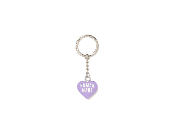 Human Made Heart Rubber Keychain Purple