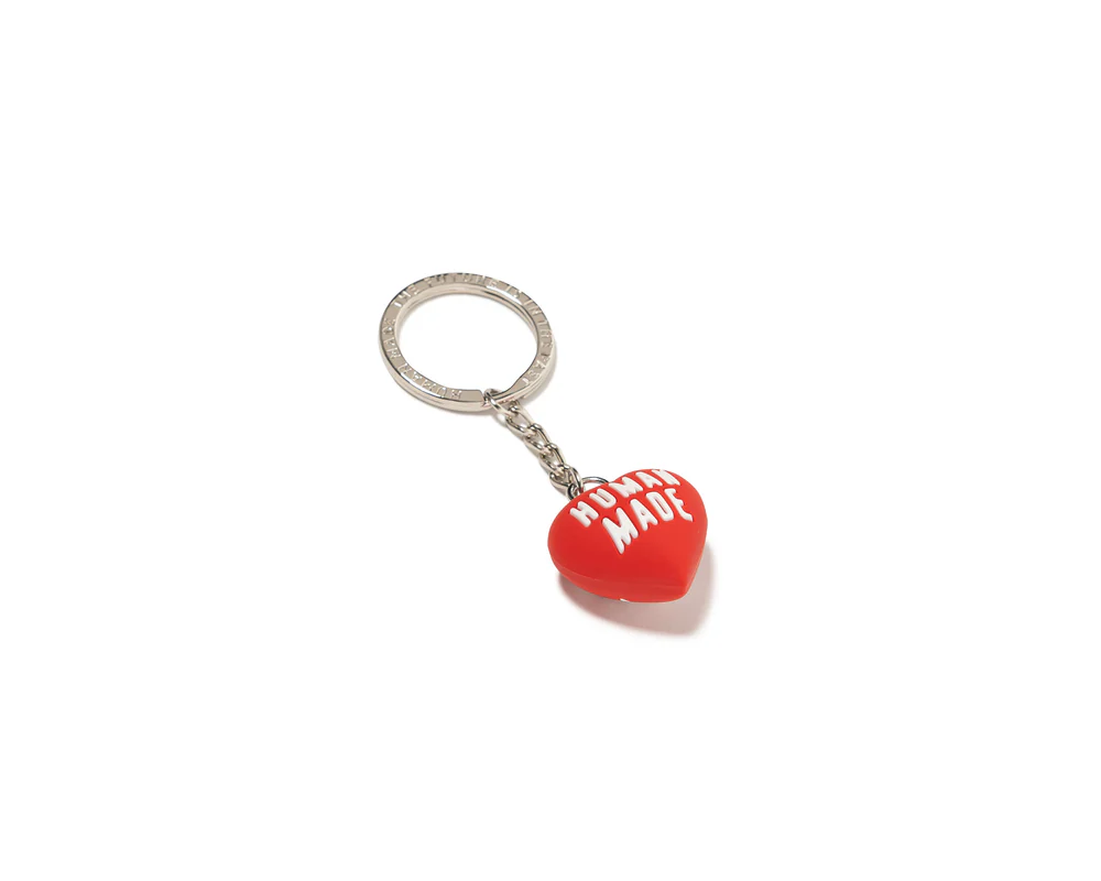 Human Made Heart Rubber Keychain Red