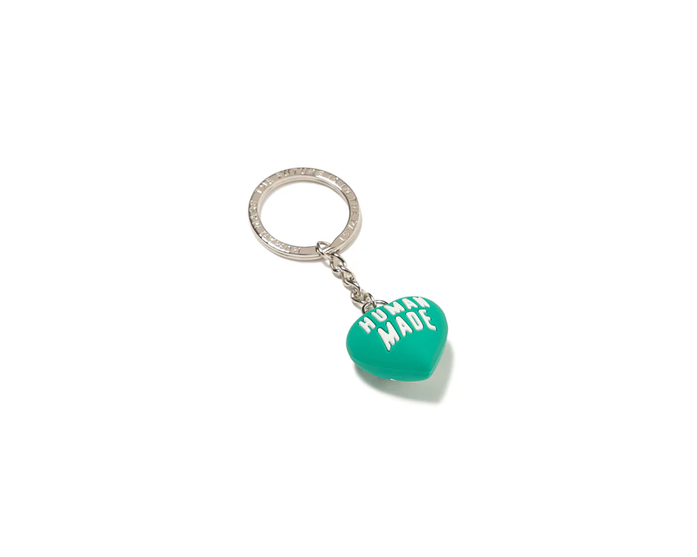 Human Made Heart Rubber Keychain Green