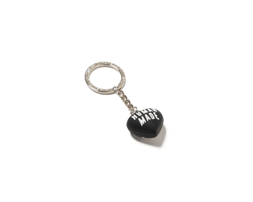 Human Made Heart Rubber Keychain Black