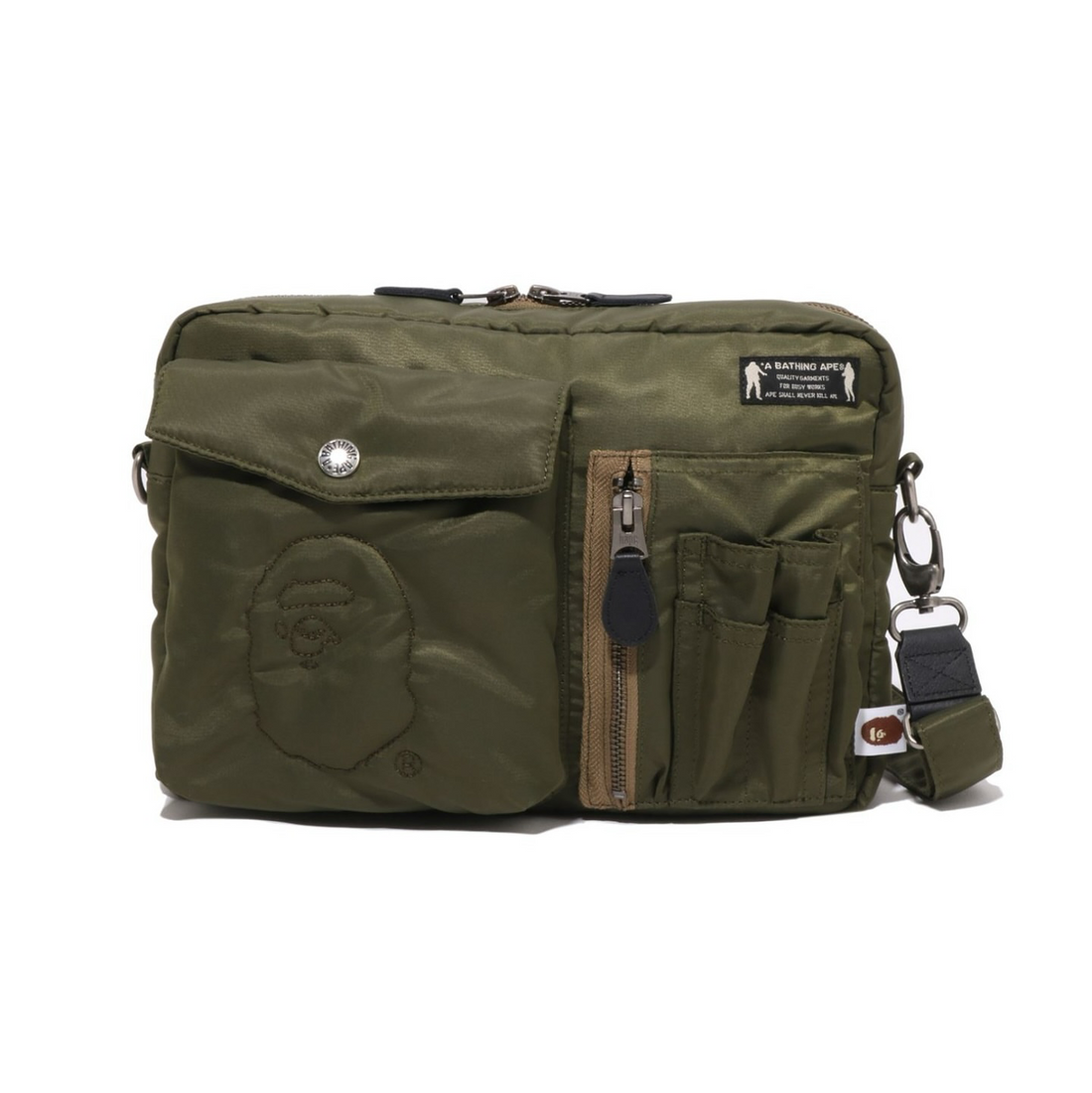 A Bathing Ape Bape Padded Shoulder Bag Green