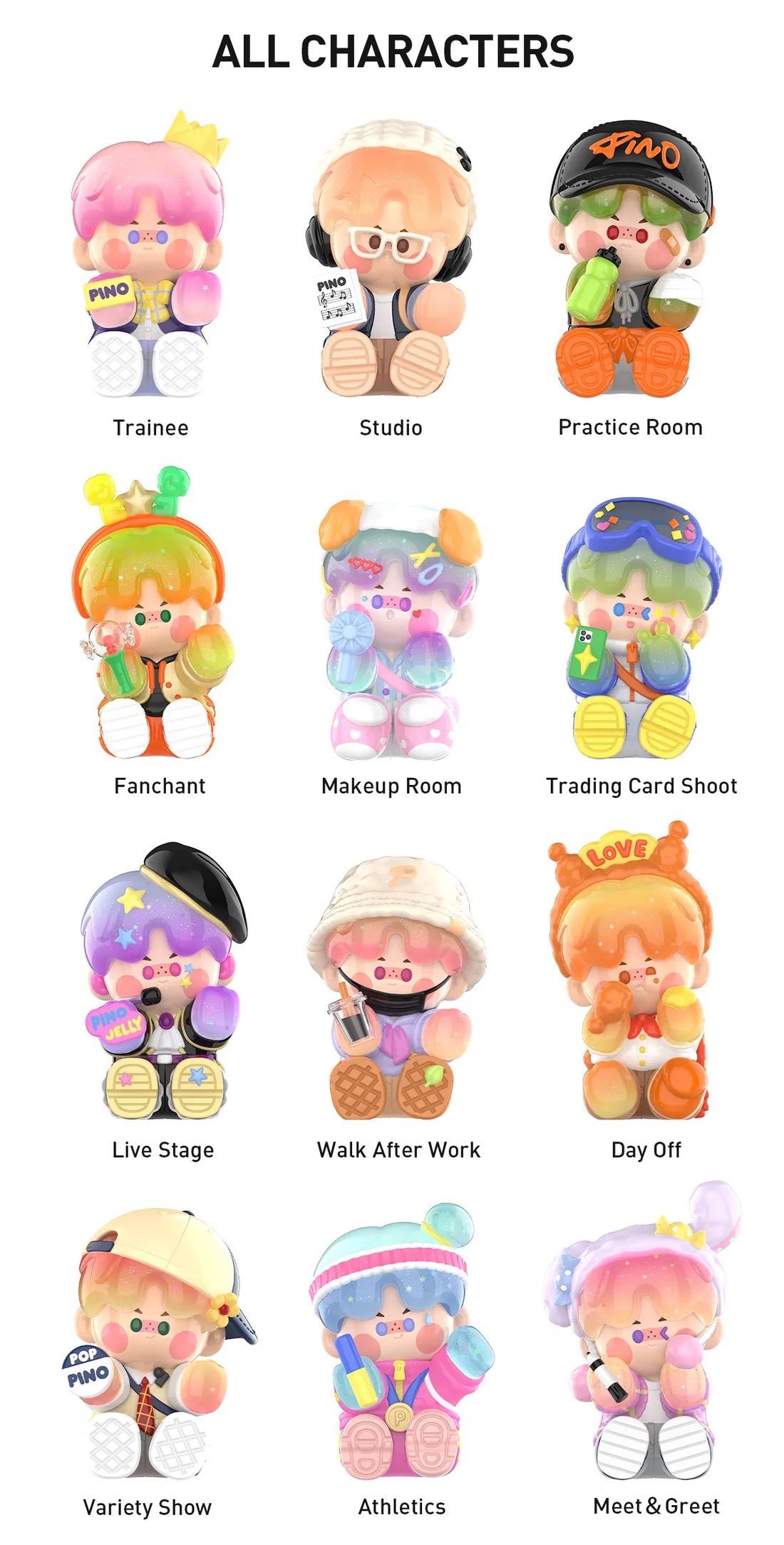Popmart PINO JELLY Star Project Series Figures Blind box (Sold per piece)