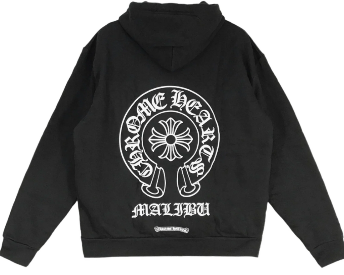 Chrome Hearts  MALIBU Exclusive Horseshoe Logo Hoodie Black