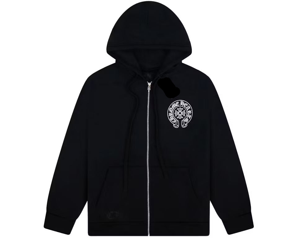 Chrome Hearts Miami Exclusive Zip Up Hoodie Black