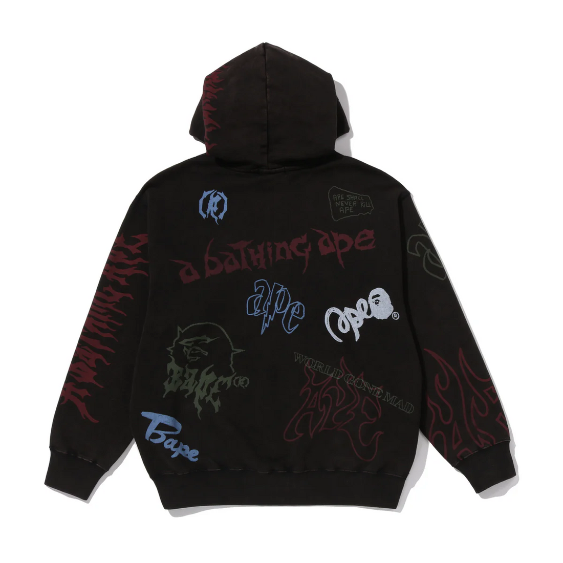 Bape Allover Print Relaxed Fit Pullover Hoodie