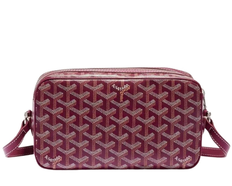 Goyard Burgundy Chevron Print Coated Canvas Cap-vert Bag (Like new)