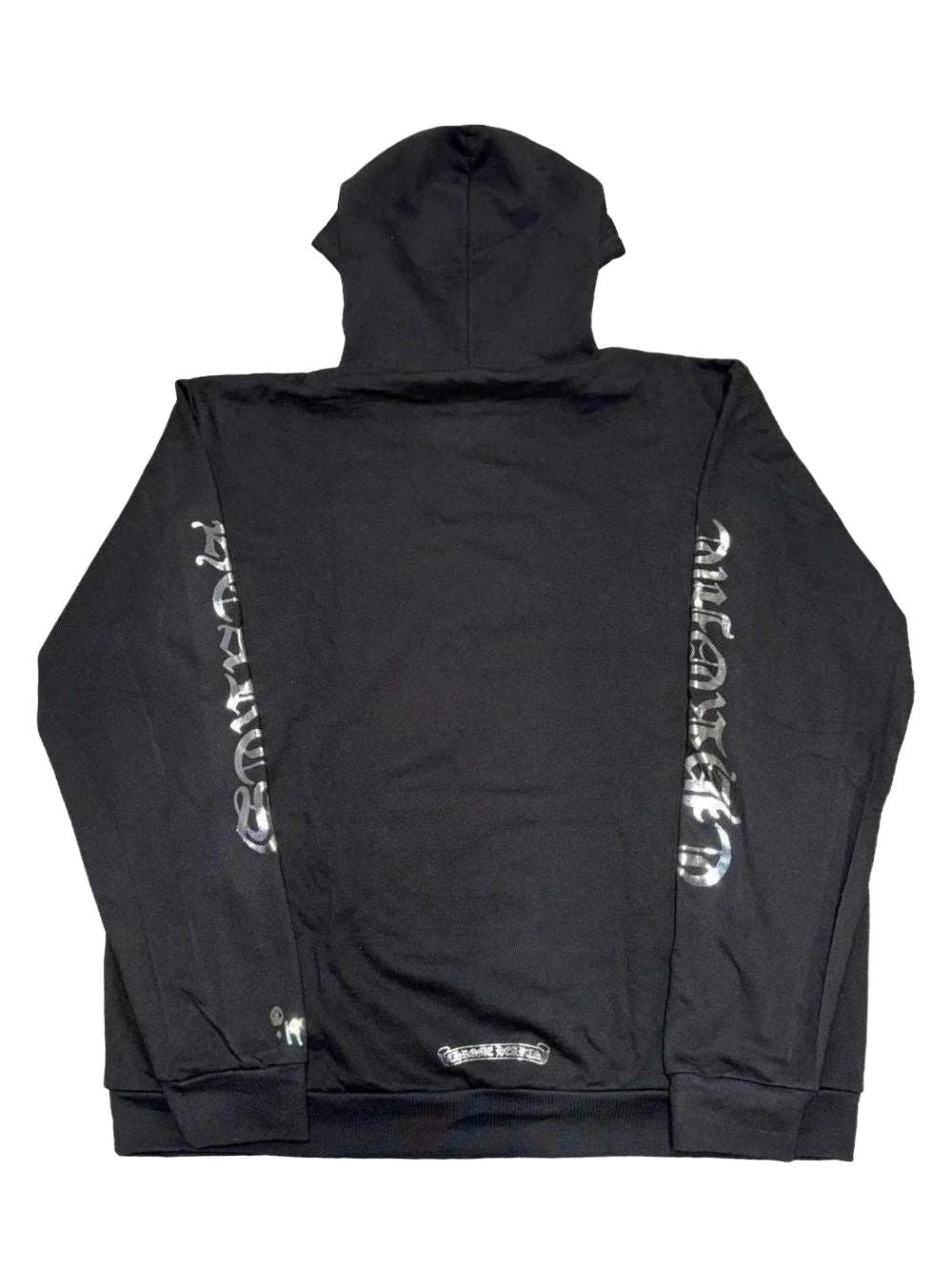 Chrome Hearts Vertical Logo Foil Print Hoodie Black
