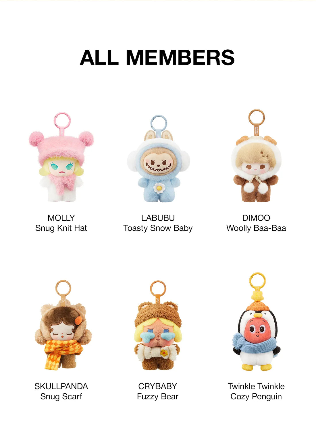Popmart Pop Bean Fluffy & Cozy Series-Plush Pendant Blind Box (Sold per piece)