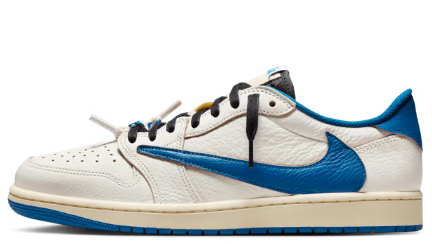 Jordan 1 Retro Low OG SP Fragment x Travis Scott Sail Military Blue