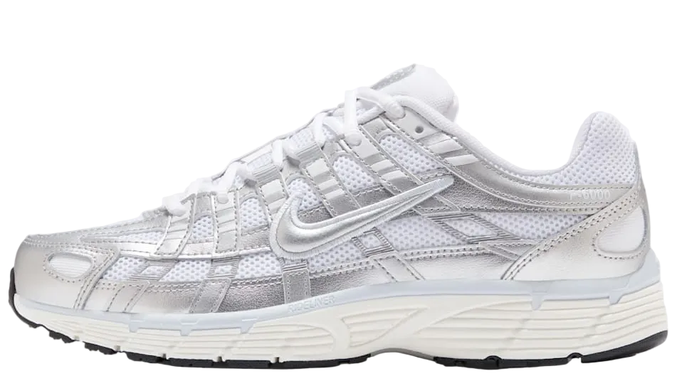 Nike P-6000 White Blue Tint Sail Metallic Silver (Women's)