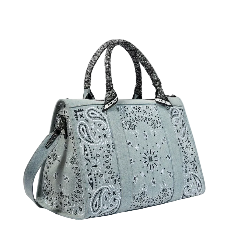 Amiri ‘Bandana Denim’ Weekender Bag