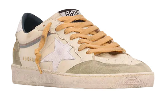 Golden Goose Ball Star Double Upper White Nut Green