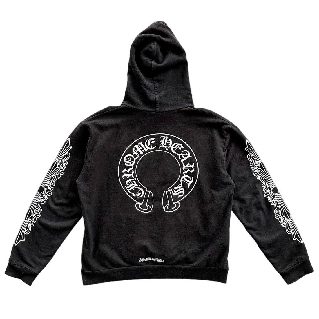 Chrome Hearts Black & White Horseshoe Logo Hoodie