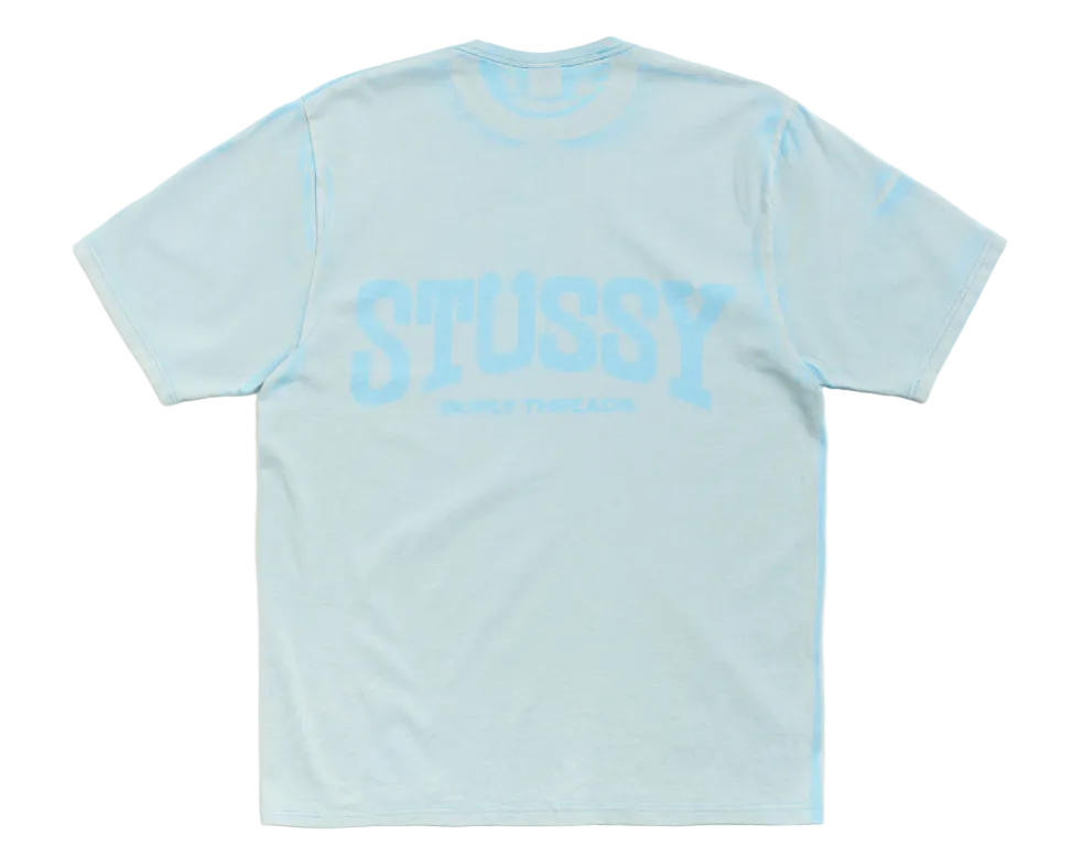 Stussy Burly Stone Washed Tee Sky Blue