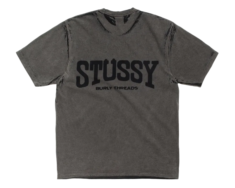 Stussy Burly Stone Washed Tee Black